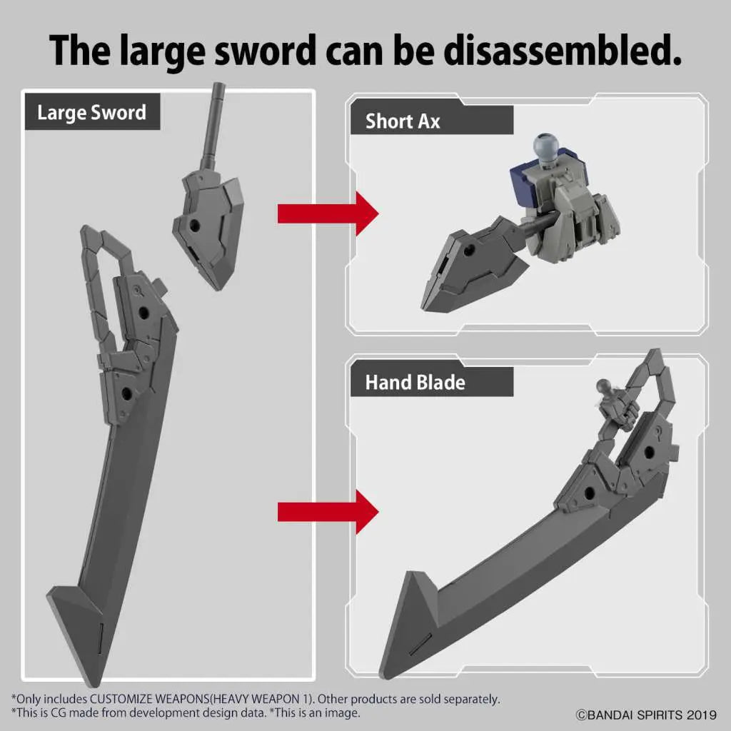 BANDAI 30MM CUSTOMIZE WEAPONS HEAVY WEAP 1 MODEL KIT nd