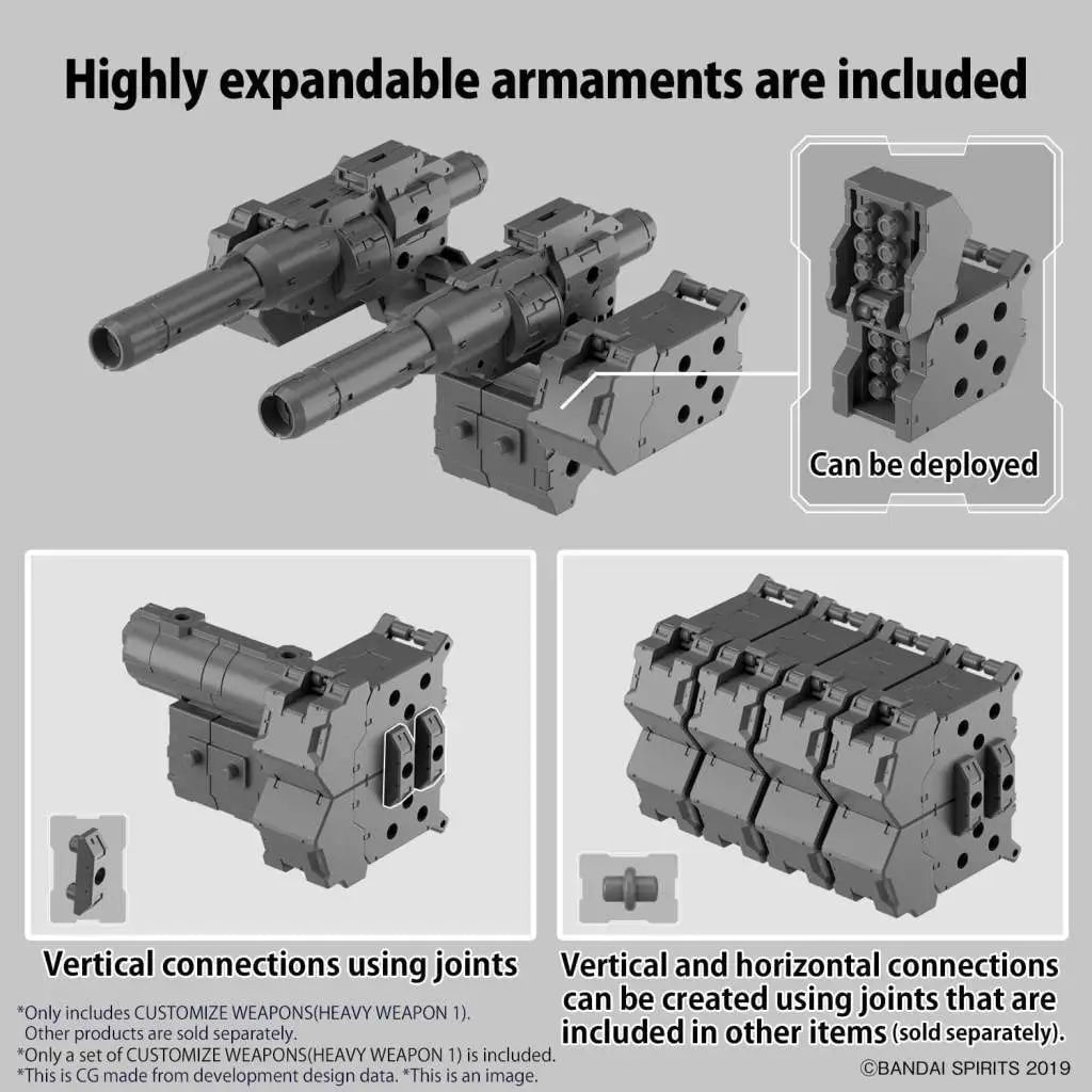 BANDAI 30MM CUSTOMIZE WEAPONS HEAVY WEAP 1 MODEL KIT nd