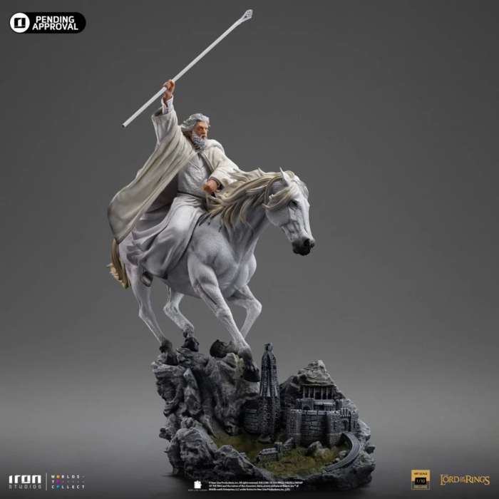 IRON STUDIOS LORD RING GANDALF WHITE SHADOWFAX CCXP EXCLUSIVE 1/10 STATUA 41 cm EXCLUSIVE