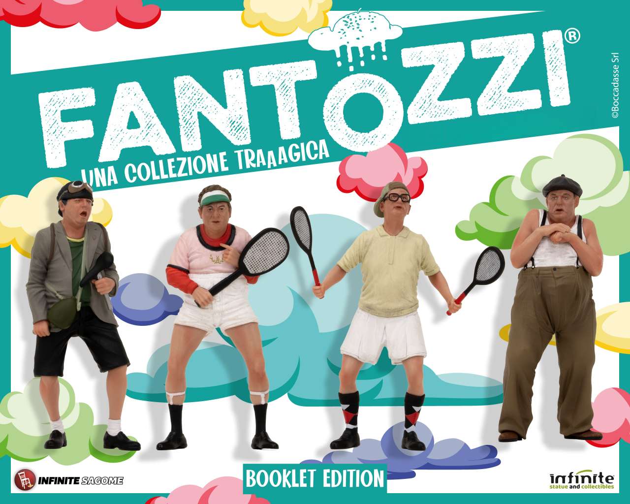 INFINITE STATUE FANTOZZI FANTOZZI ALLA BERSAGLIERA BOOKLET EDITION INFINITE SAGOME MINI FIGURA 10 cm