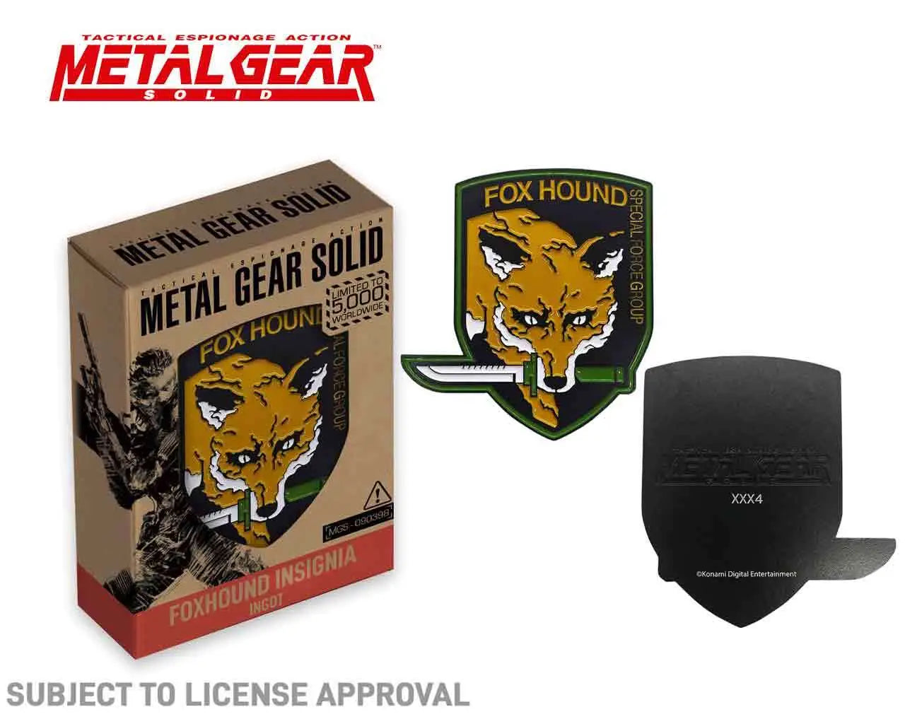 FANATTIK METAL GEAR SOLID FOXHOUND INSIGNIA LIMITED EDITION INGOT REPLICA LIMITED EDITION