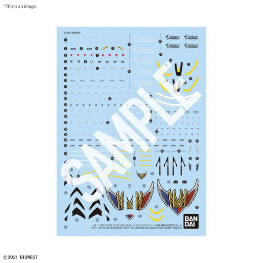 BANDAI HG YF-29 DURANDAL VALKYRIE MAXIMILIAN FULL SET PACK WATER DECALS 1/100 MODEL KIT