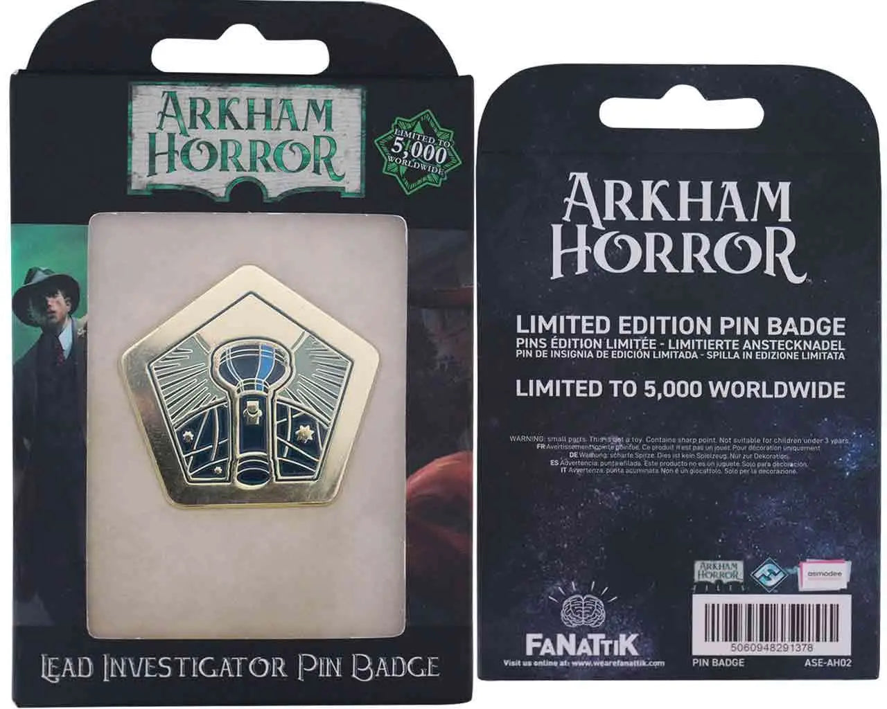 FANATTIK ARKHAM HORROR - LIMITED EDITION LEAD INVESTIGATOR PIN BADGE REPLICA LIMITED EDITION