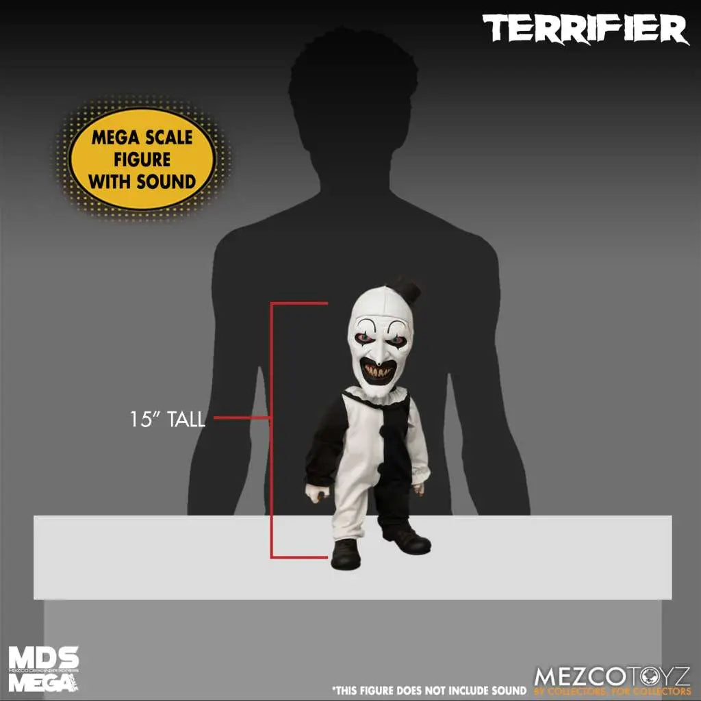 MEZCO TOYS - TERRIFIER MDS MEGA SCALE TERRIFIER ART CLOWN W/SOUND ACTION FIGURE 45 cm