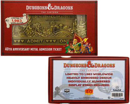 FANATTIK DUNGEONS & DRAGONS: CARTOON - 40TH ANNIVERSARY ROLLERCOASTER TICKET REPLICA