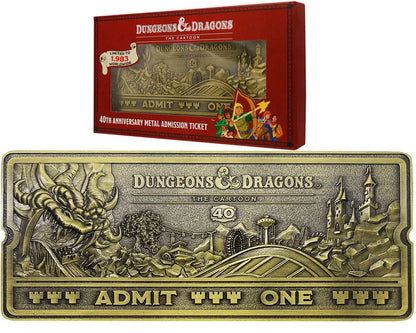 FANATTIK DUNGEONS & DRAGONS: CARTOON - 40TH ANNIVERSARY ROLLERCOASTER TICKET REPLICA