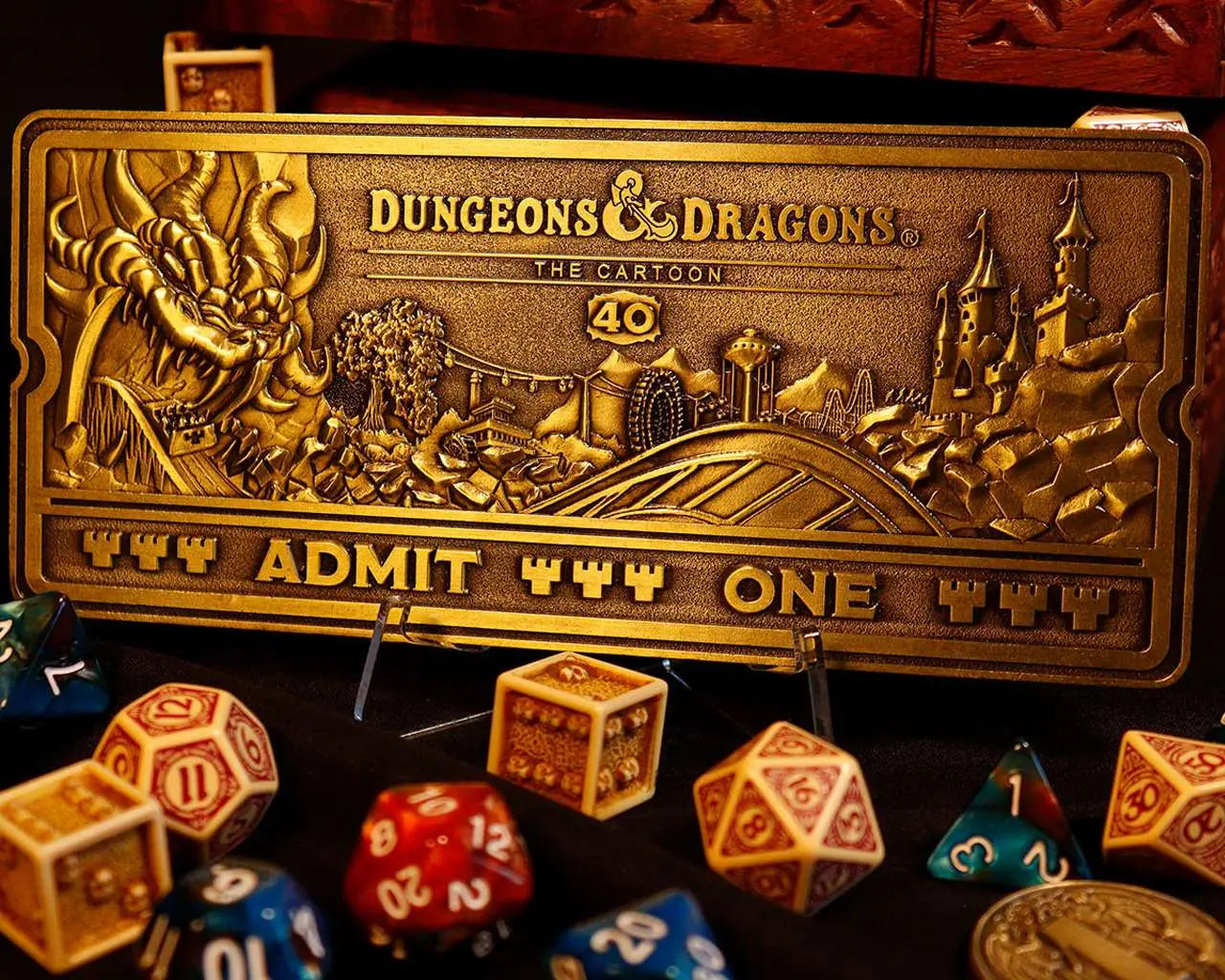 FANATTIK DUNGEONS & DRAGONS: CARTOON - 40TH ANNIVERSARY ROLLERCOASTER TICKET REPLICA
