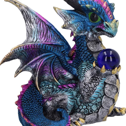 ORB HOARD DRAGON FIGURINE BLUE