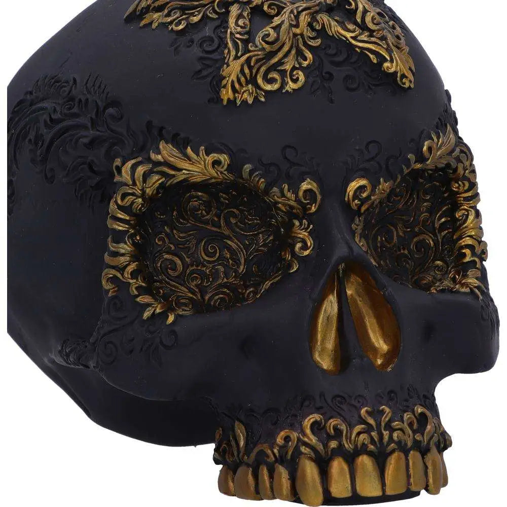 DIVINE DEMISE BLACK AND GOLD SKULL
