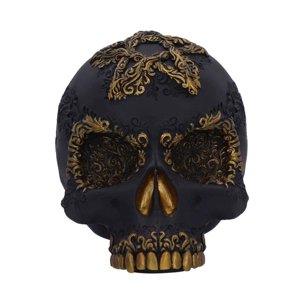 DIVINE DEMISE BLACK AND GOLD SKULL