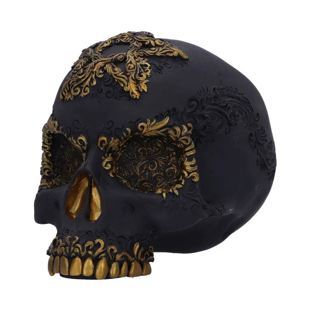 DIVINE DEMISE BLACK AND GOLD SKULL