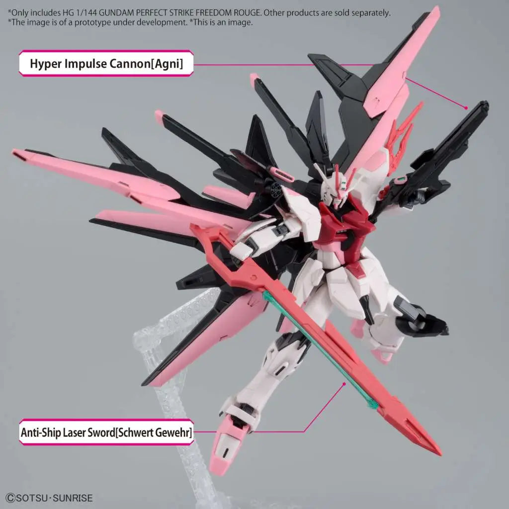 BANDAI - GUNDAM HG PERFECT STRIKE FREEDOM ROUGE 1/144 MODEL KIT 13 cm