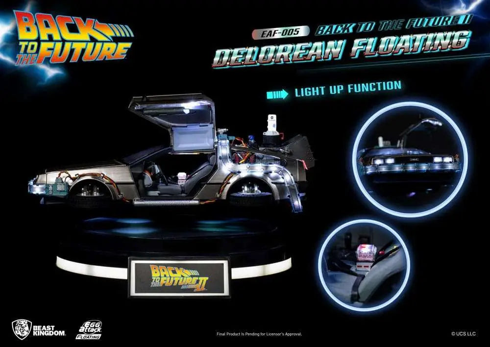 BEAST KINGDOM BACK FUTURE 2 DELOREAN FLOATING REPLICA 20 cm