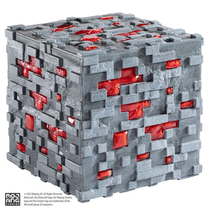 MINECRAFT ILLUMINATING REDSTONE ORE CUBE