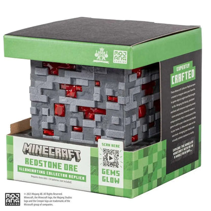 MINECRAFT ILLUMINATING REDSTONE ORE CUBE