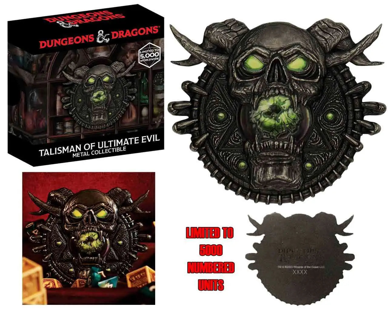 FANATTIK DUNGEONS & DRAGONS LIMITED EDITION TALISMAN ULTIMATE EVIL MEDALLION ART CARD REPLICA LIMITED EDITION