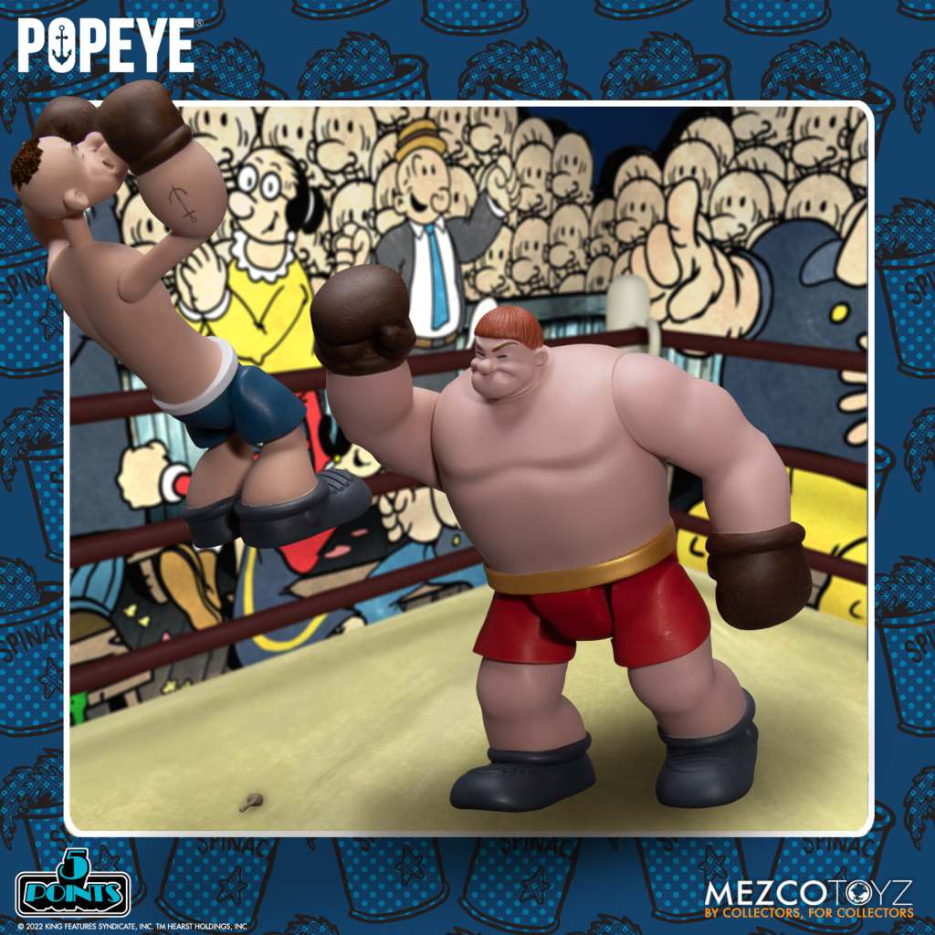 MEZCO TOYS 5 POINTS POPEYE & OXHEART BOX SET ACTION FIGURE 8 cm