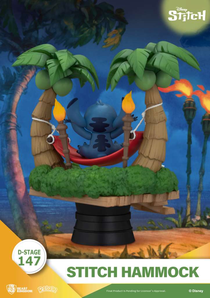 BEAST KINGDOM D-STAGE STITCH HAMMOCK FIGURA 13.6 cm