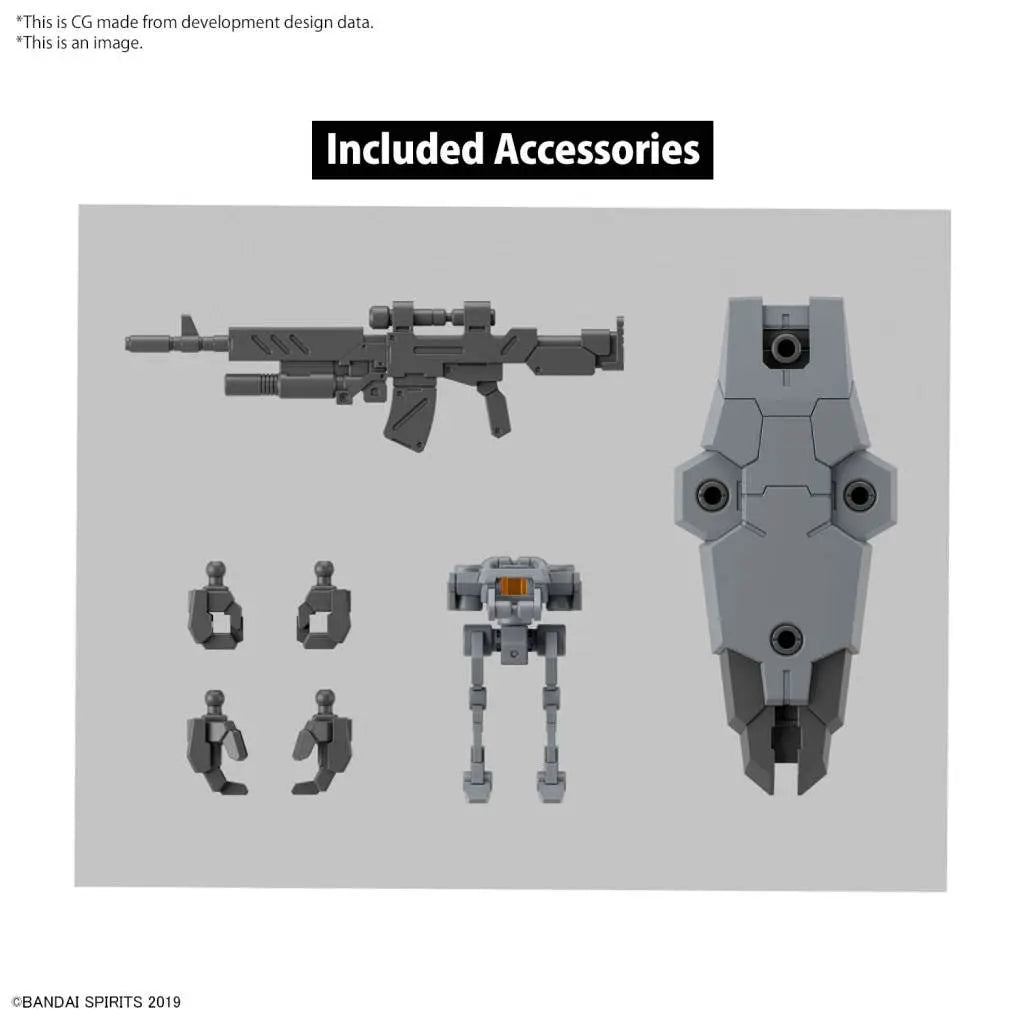 BANDAI 30MM EEXM-9 BASKYROTTO GRAY 1/144 MODEL KIT 12 cm