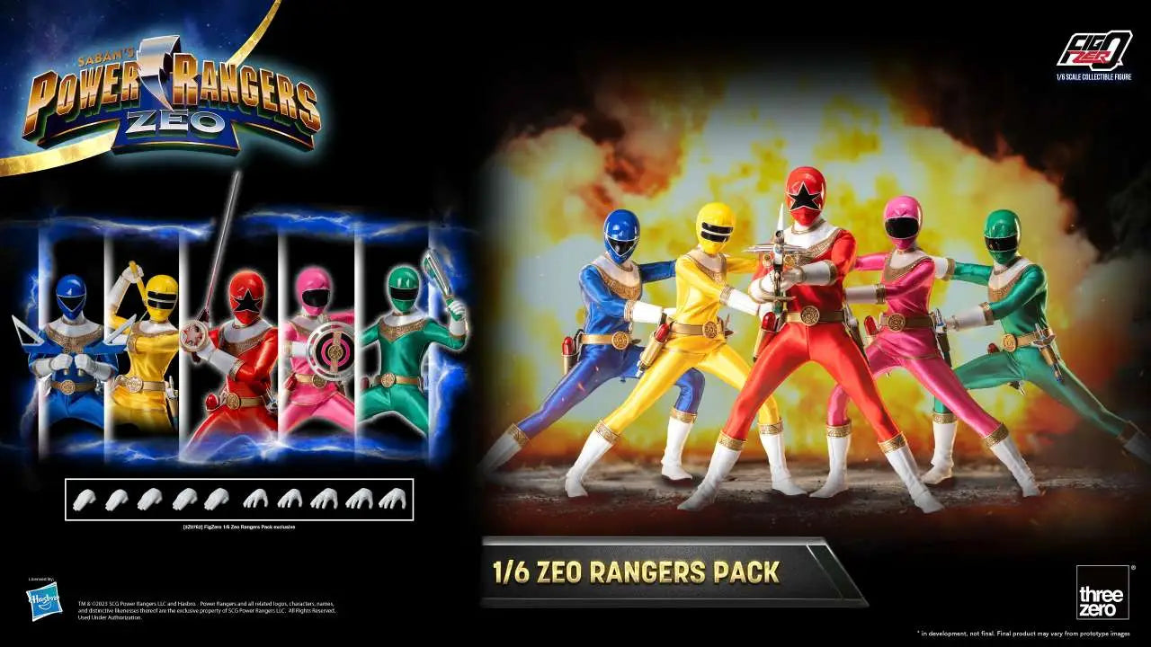 THREEA TOYS/THREEZERO POWER RANGERS ZEO PACK 1/6 ACTION FIGURE 30 cm