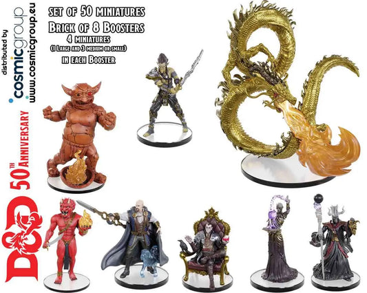 WIZKIDS DUNGEONS & DRAGONS - ICONS REALMS: 50TH ANNIVERSARY - 8 CT. BOOSTER BRICK MINI FIGURA