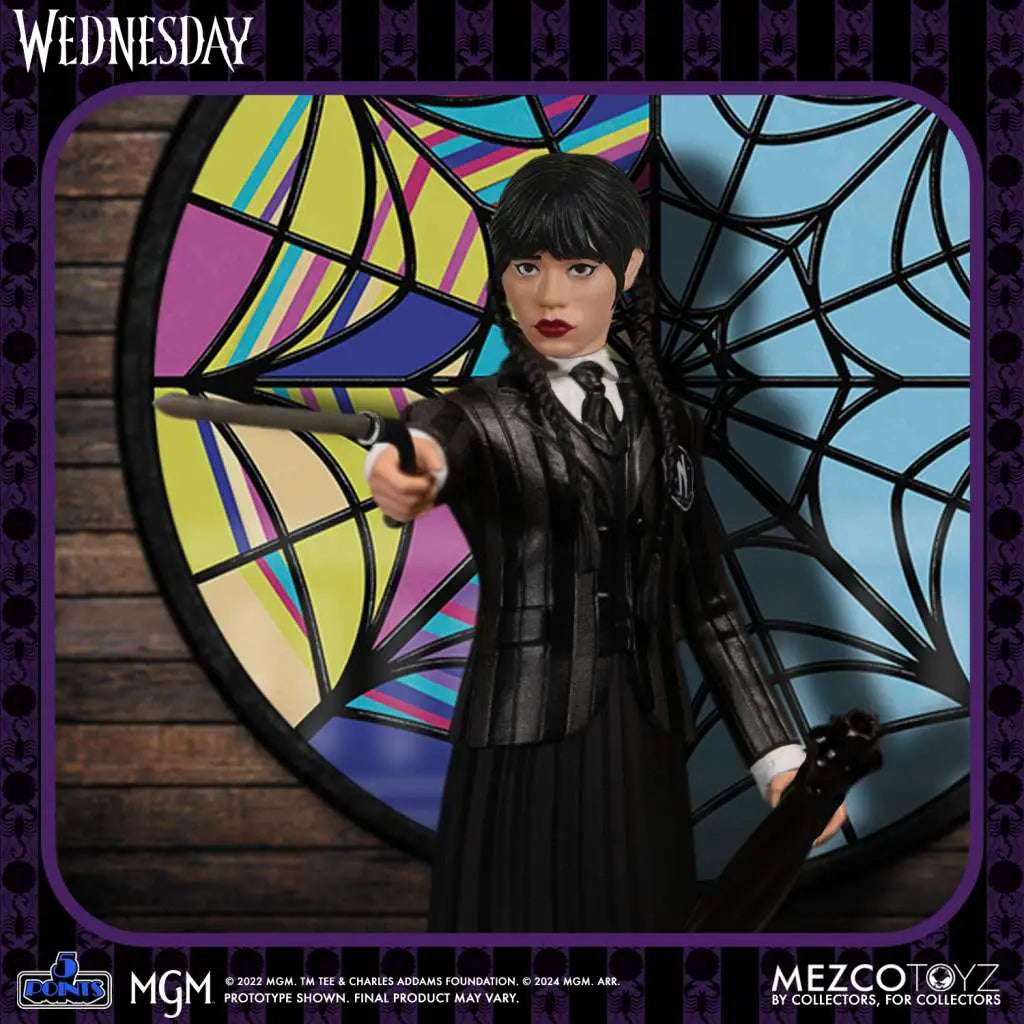 MEZCO TOYS - THE ADDAMS FAMILY 5 POINTS WEDNESDAY & ENID AF BOX SET ACTION FIGURE 9 cm