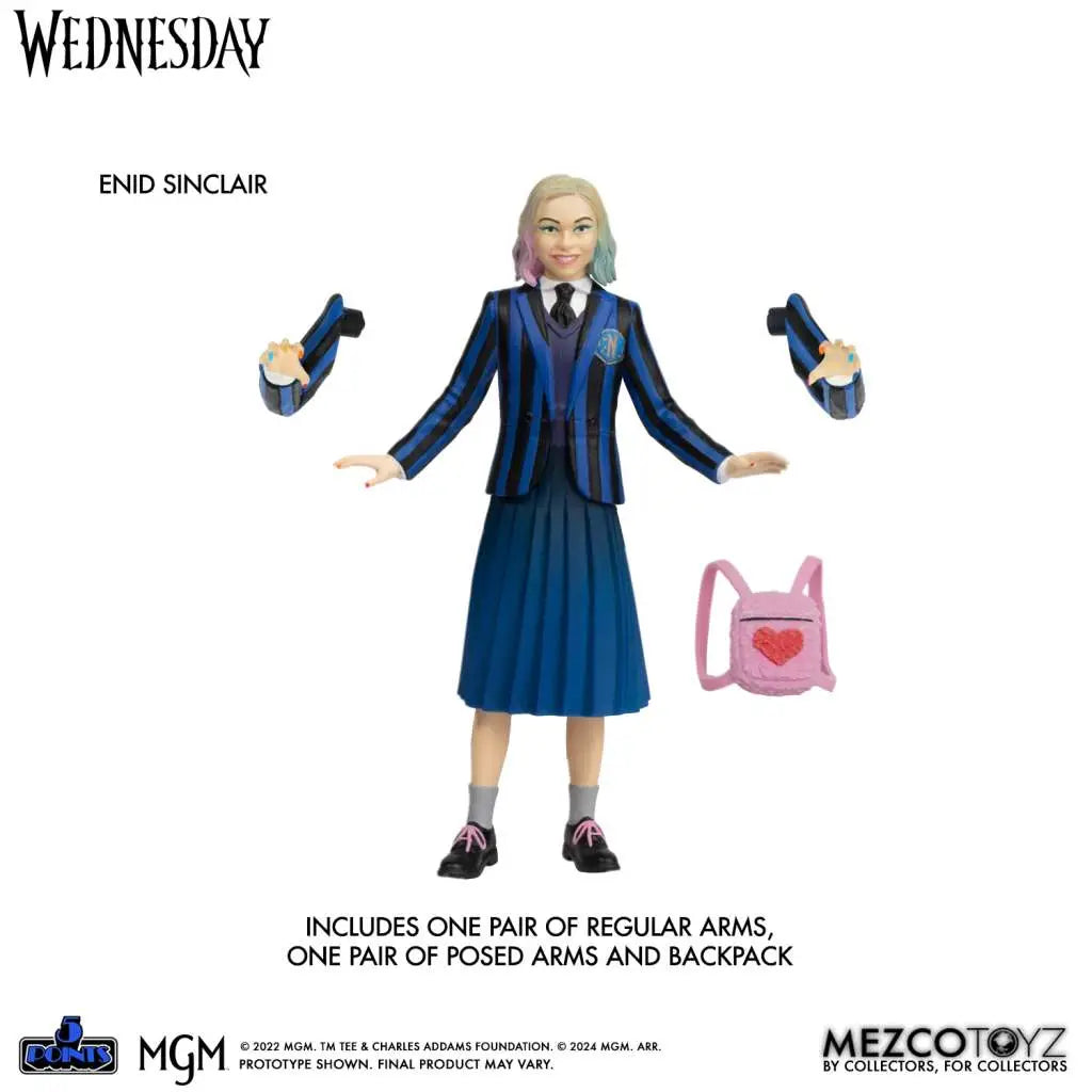 MEZCO TOYS - THE ADDAMS FAMILY 5 POINTS WEDNESDAY & ENID AF BOX SET ACTION FIGURE 9 cm