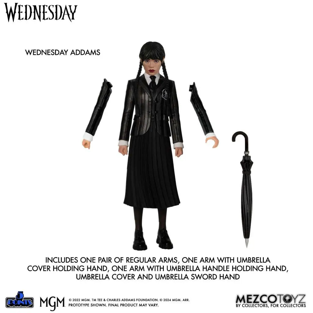 MEZCO TOYS - THE ADDAMS FAMILY 5 POINTS WEDNESDAY & ENID AF BOX SET ACTION FIGURE 9 cm