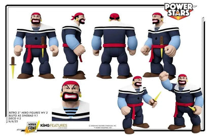 BOSS FIGHT STUDIO - POPEYE POPEYE POWER STARS BLUTO SINDBAD AF ACTION FIGURE 12 cm