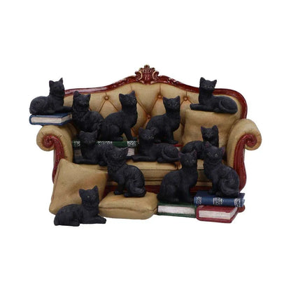 NEMESIS NOW COUCH CLOWDER 48 DISPLAY CATS FIGURA 22 cm