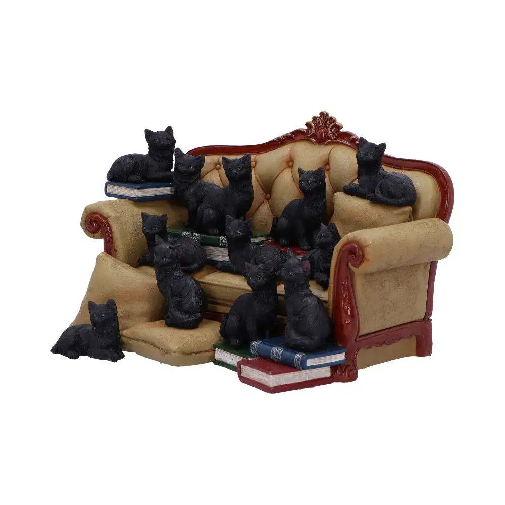 NEMESIS NOW COUCH CLOWDER 48 DISPLAY CATS FIGURA 22 cm
