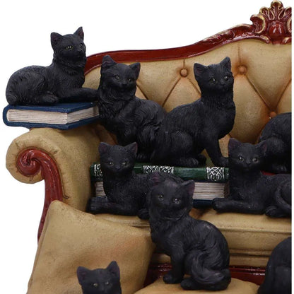 NEMESIS NOW COUCH CLOWDER 48 DISPLAY CATS FIGURA 22 cm