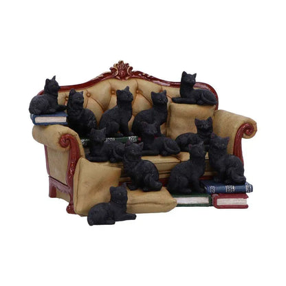 NEMESIS NOW COUCH CLOWDER 48 DISPLAY CATS FIGURA 22 cm