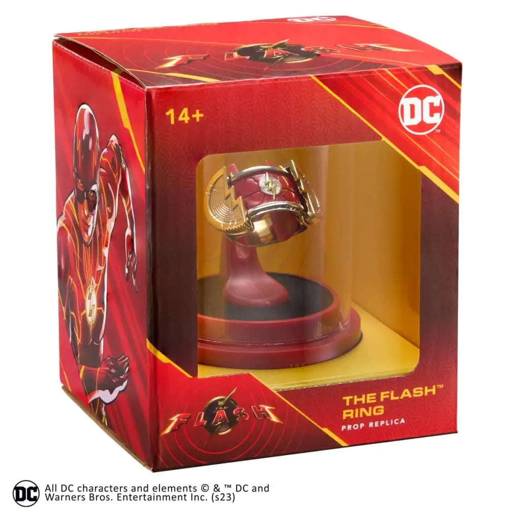 NOBLE COLLECTIONS FLASH - DC MOVIE PROP RING DISPLAY REPLICA