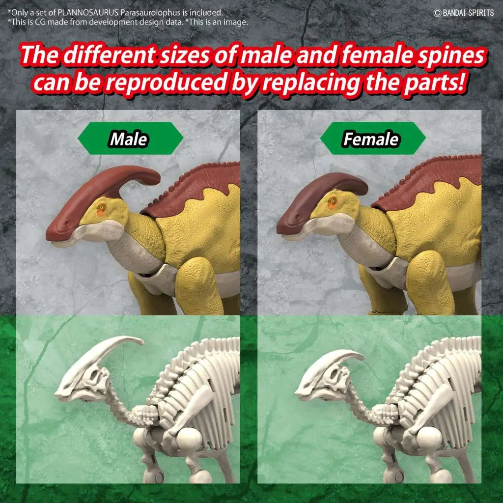 BANDAI PLANNOSAURUS PARASAUROLOPHUS MODEL KIT 10 cm