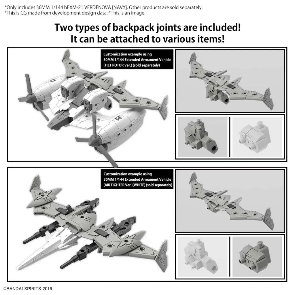 BANDAI 30MM BEXM-21 VERDENOVA NAVY 1/144 MODEL KIT 12 cm