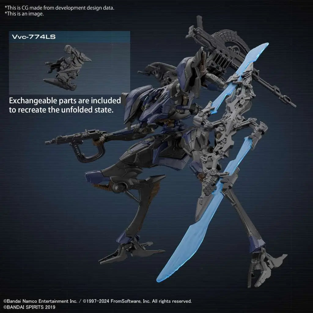 BANDAI 30MM ARMORED CORE VI SCHNEIDER NACHTREIHER/40E STEEL HAZE MODEL KIT 15 cm