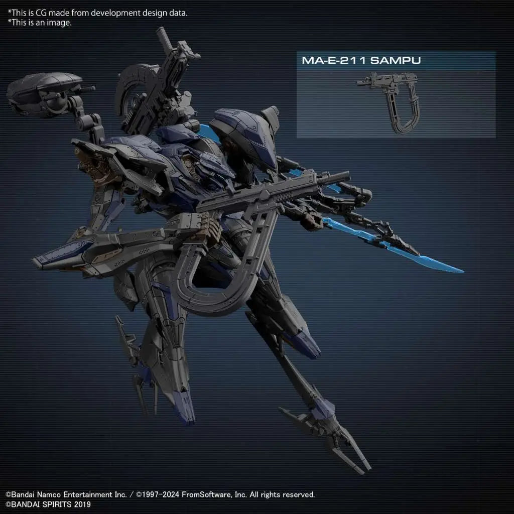 BANDAI 30MM ARMORED CORE VI SCHNEIDER NACHTREIHER/40E STEEL HAZE MODEL KIT 15 cm