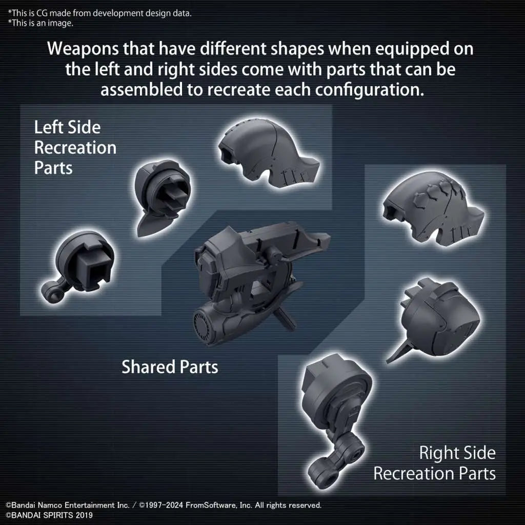 BANDAI OPTION PARTS SET ARMORED CORE VI WEAPON SET 01 MODEL KIT 30MM
