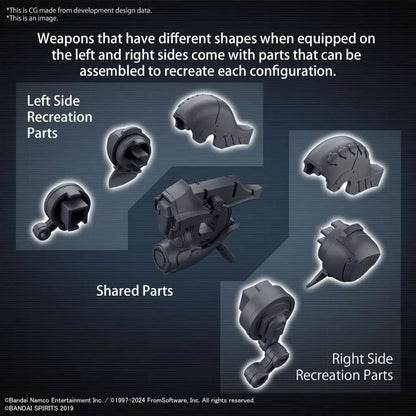 BANDAI OPTION PARTS SET ARMORED CORE VI WEAPON SET 01 MODEL KIT 30MM