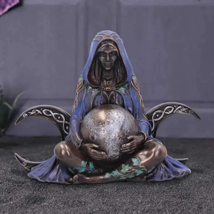 TRIPLE MOON GODDESS ART FIGURINE MINI