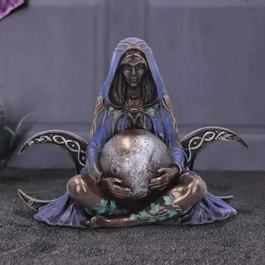 TRIPLE MOON GODDESS ART FIGURINE MINI