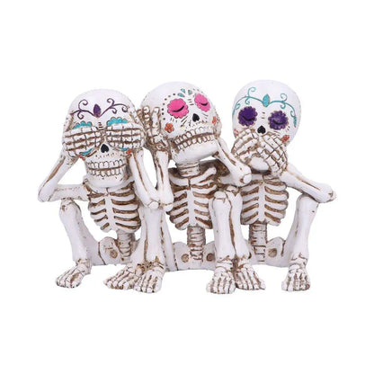 NEMESIS NOW CALAVERAS SKELETON THREE WISE FIGURINE FIGURA 20.03 cm