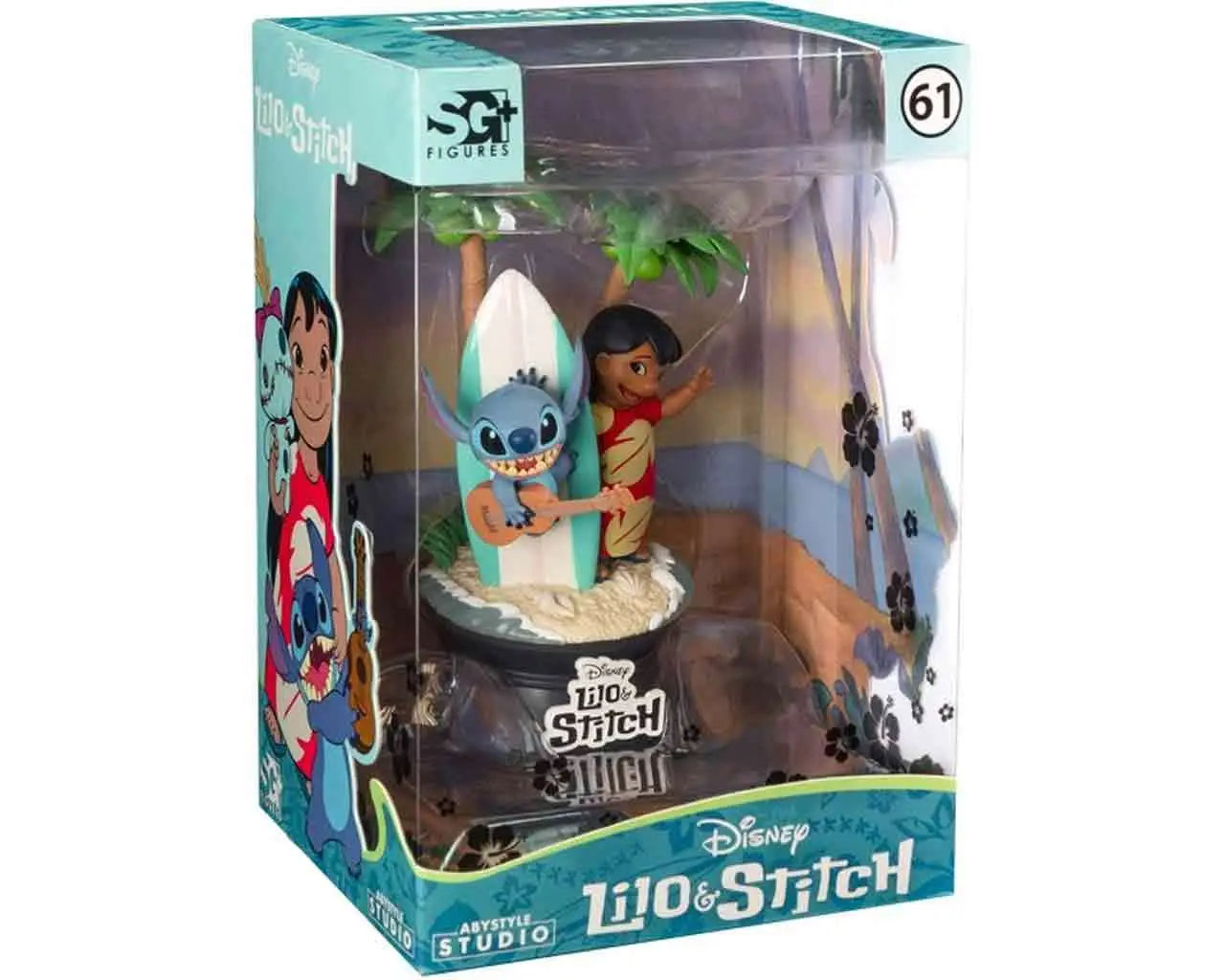 ABYSTYLE STUDIO DISNEY LILO & STITCH SURFBOARD SUPER COLLECTION PVC 1/10 STATUA 17cm