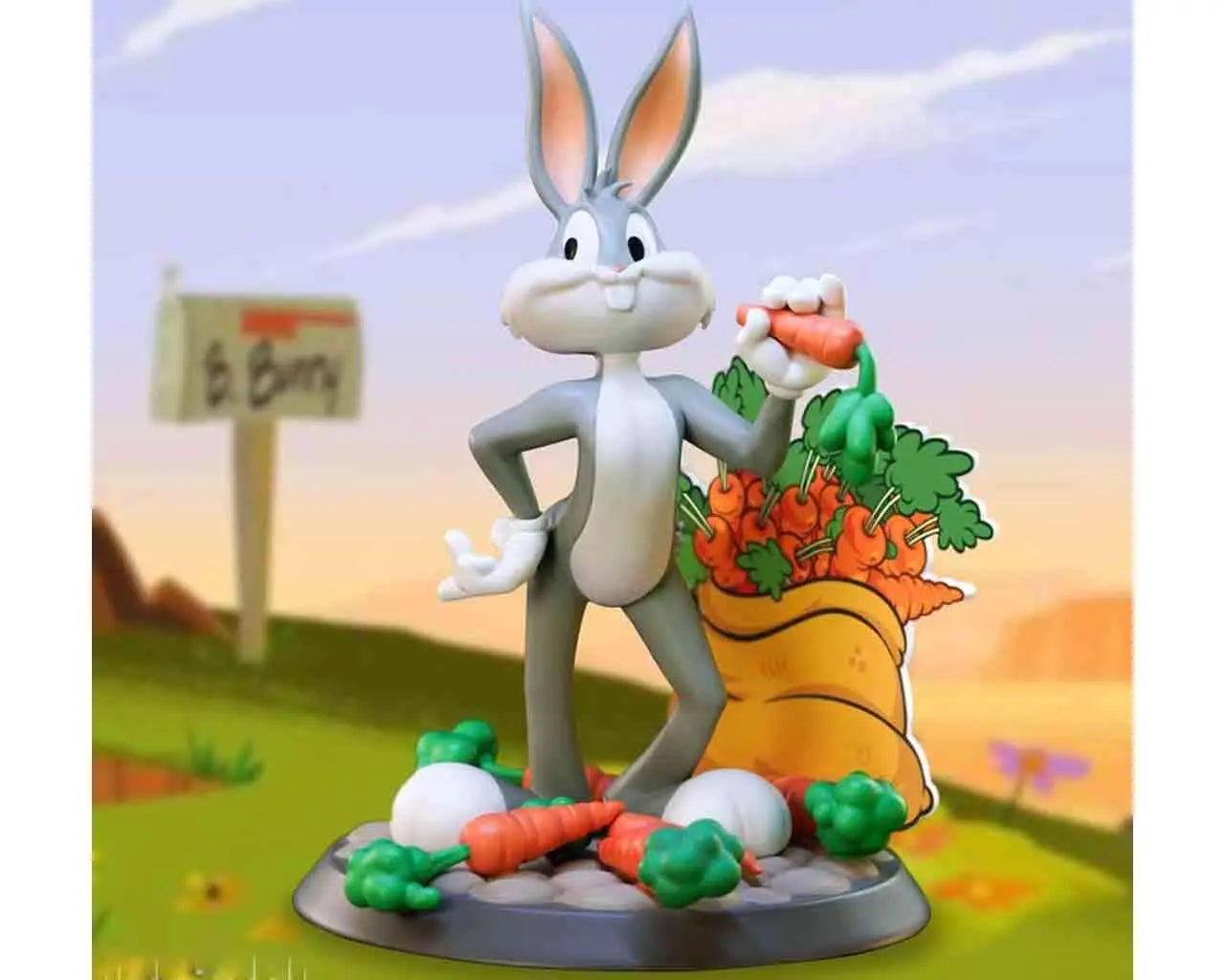 LOONEY TUNES BUGS BUNNY SUPER FIGURE COLLECTION 1/10 PVC STATUE