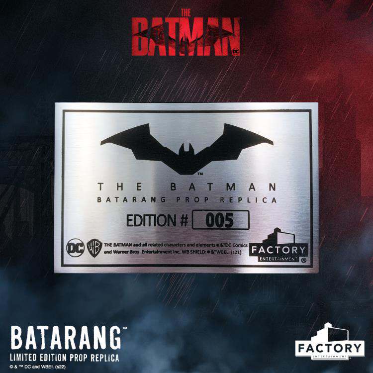 THE BATMAN PROP REPLICA BATARANG EDIZIONE LIMITATA 25 CM FACTORY ENTERTAINMENT