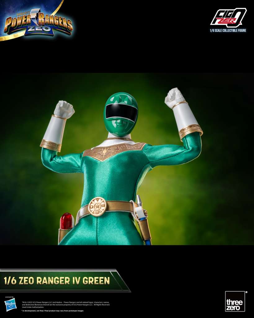 POWER RANGERS ZEO FIGZERO ACTION FIGURA 1/6 RANGER IV GREEN 30 CM THREEZERO