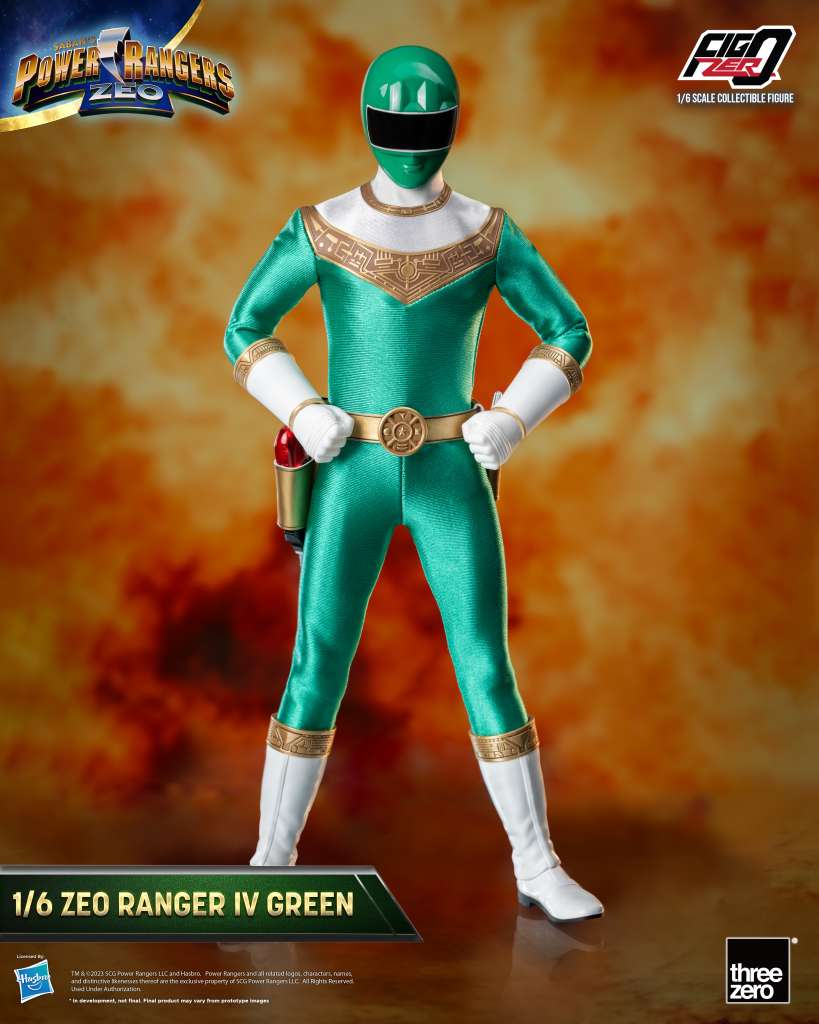 POWER RANGERS ZEO FIGZERO ACTION FIGURA 1/6 RANGER IV GREEN 30 CM THREEZERO