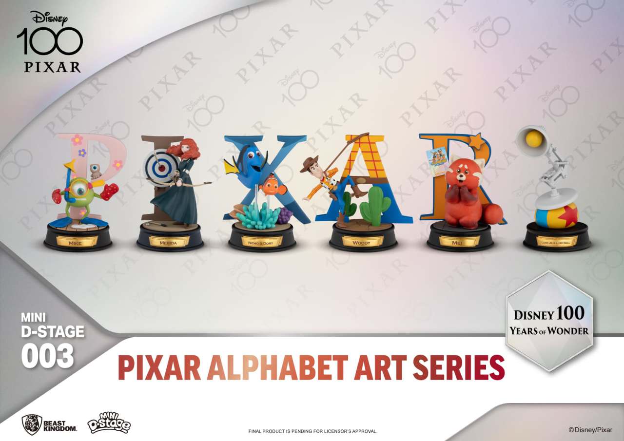 MINI DS DISNEY 100 YERAS PIXAR ALPHABET MINI FIGURA BEAST KINGDOM