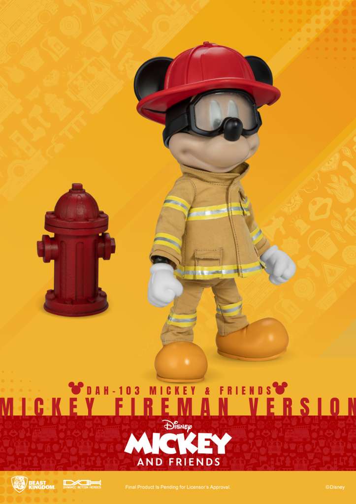 BEAST KINGDOM MICKEY FRIEND FIREMAN VERSION STATUA 16 cm